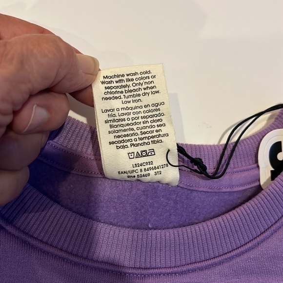 Love & Sports Purple Sweatshirt Size Medium NWT - Picture 5 of 8